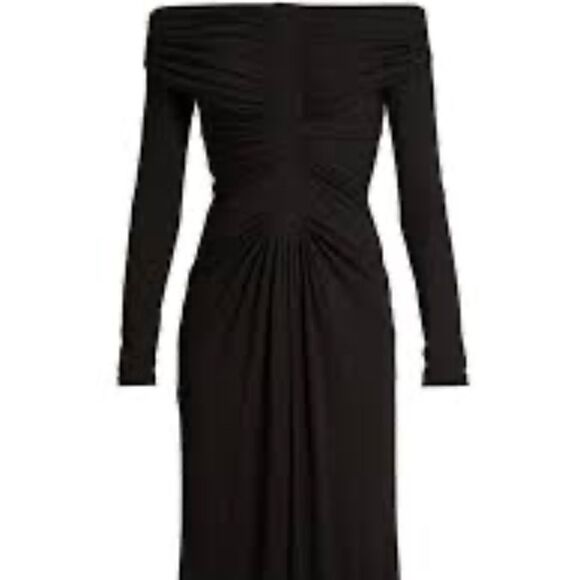 Altuzarra Imogene Ruched Off-the-shoulder Italian Midi Dress Size FR40 - Picture 6 of 16